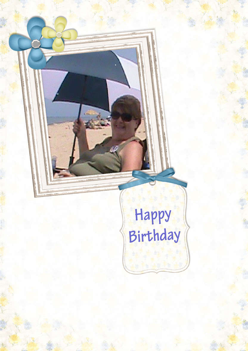Shabby Chic Frame Card - card made with Crafty Bob's Card Creator