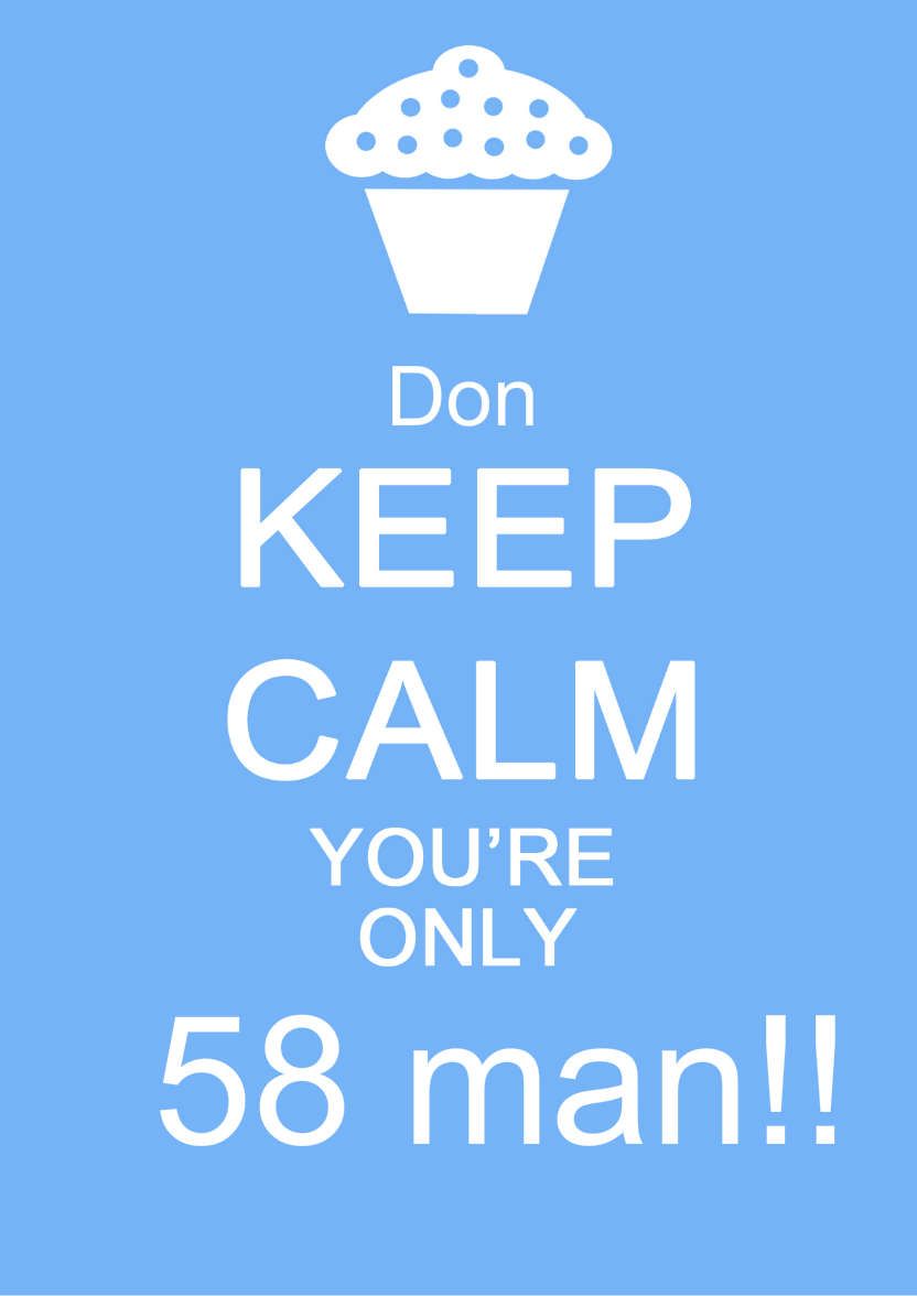 Keep Calm You're Only -  Blue - card made with Crafty Bob's Card Creator