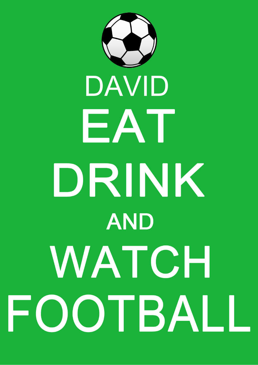 Eat Drink Watch Football - card made with Crafty Bob's Card Creator