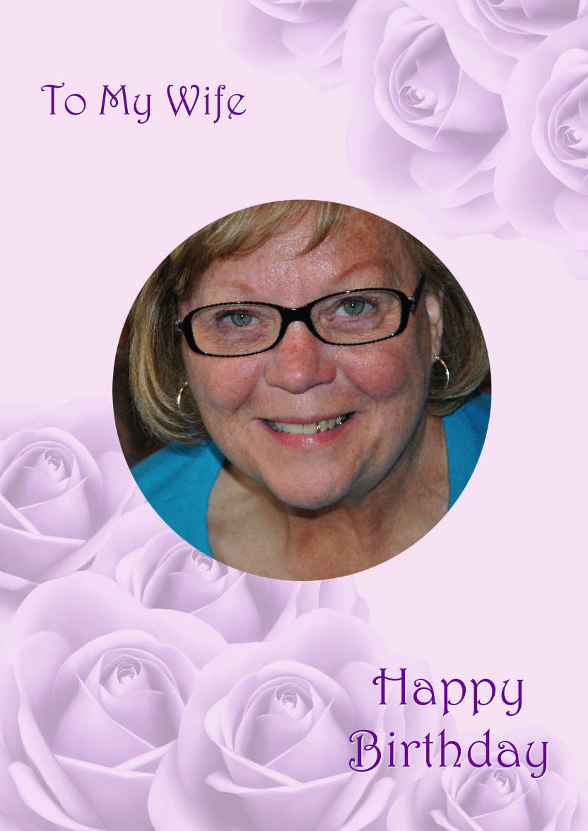 Purple Roses Background - card made with Crafty Bob's Card Creator
