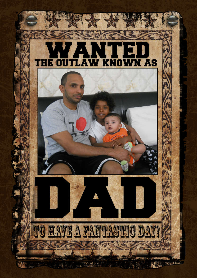 Dad Birthday. Father's Day, Photo Greeting Card - card made with Crafty Bob's Card Creator