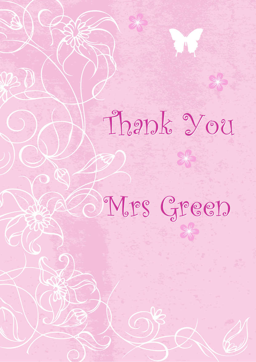 Pink Butterfly Background - card made with Crafty Bob's Card Creator