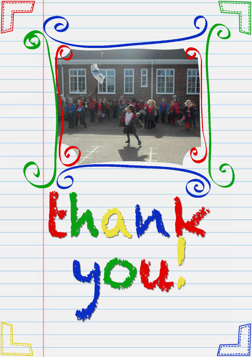 Notepaper Thank You Card - card made with Crafty Bob's Card Creator