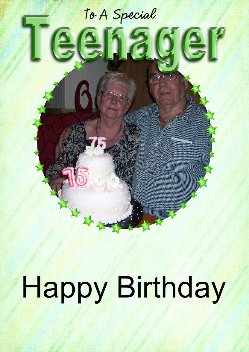 Special Teenager Card Boy - card made with Crafty Bob's Card Creator