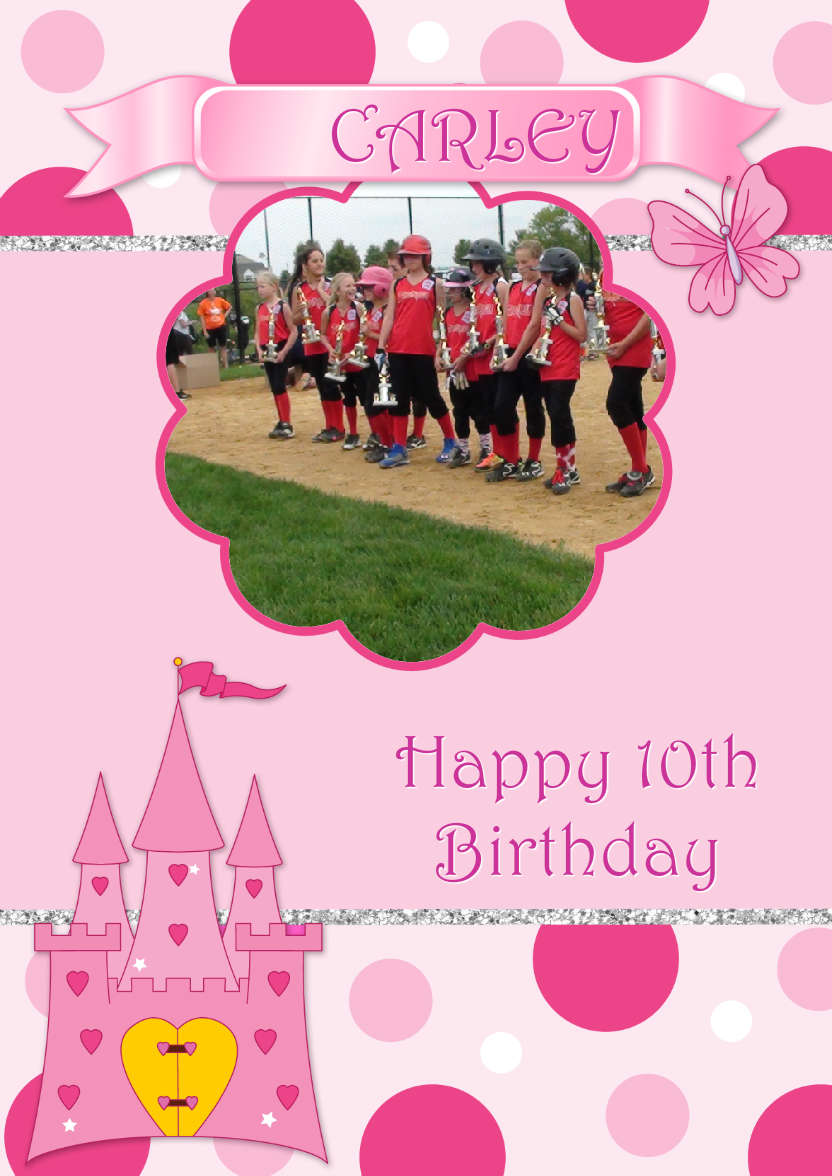 Pretty Princess Photo Card - card made with Crafty Bob's Card Creator