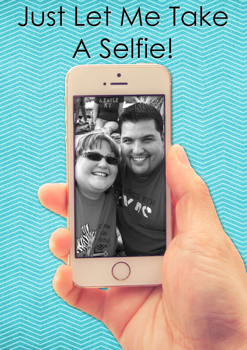 Selfie Mobile Phone Card - card made with Crafty Bob's Card Creator
