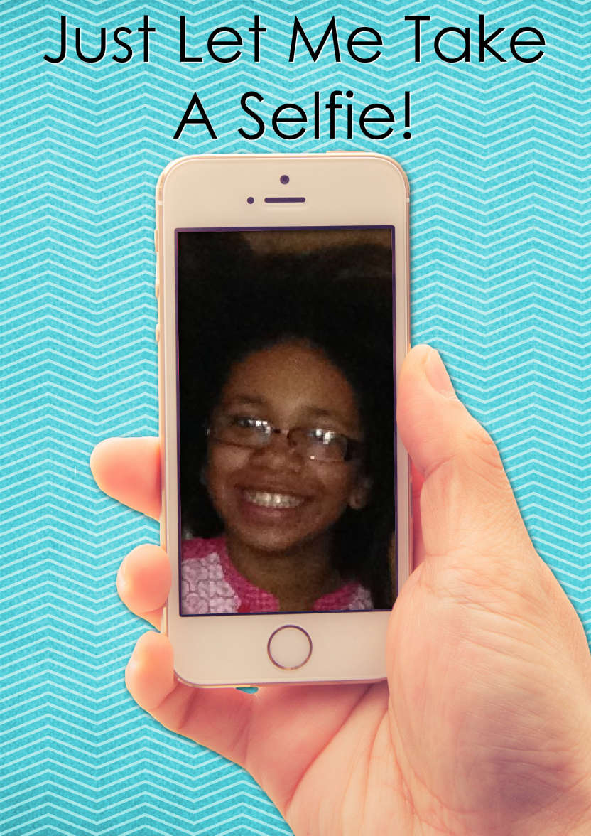 Selfie Mobile Phone Card - card made with Crafty Bob's Card Creator