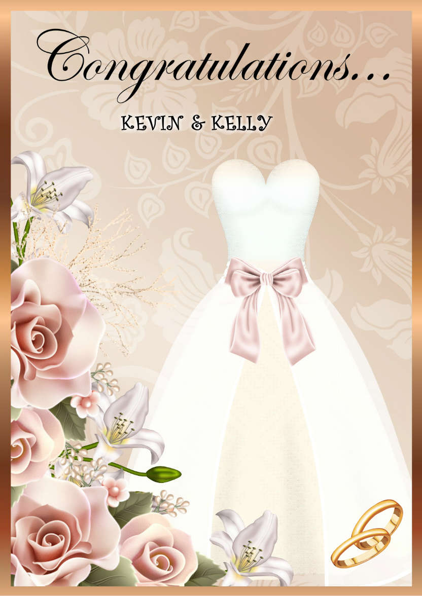 Wedding Day - card made with Crafty Bob's Card Creator
