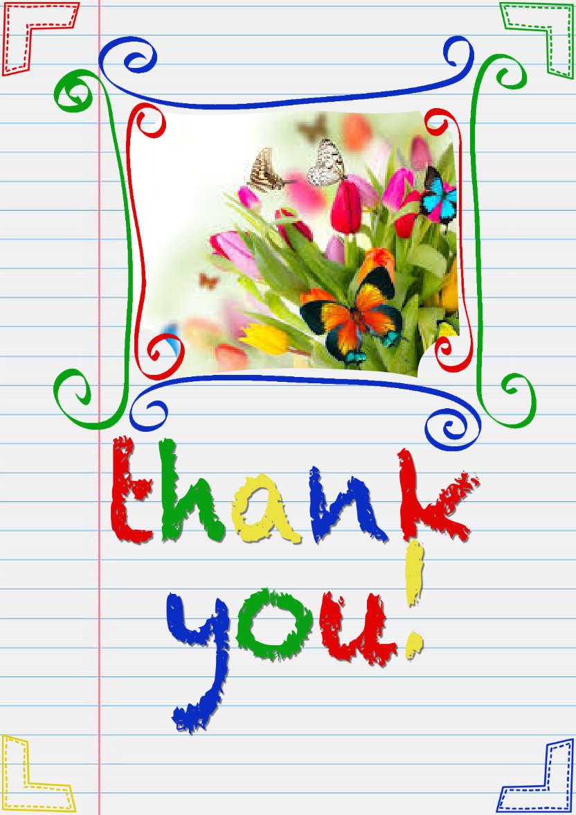 Notepaper Thank You Card - card made with Crafty Bob's Card Creator