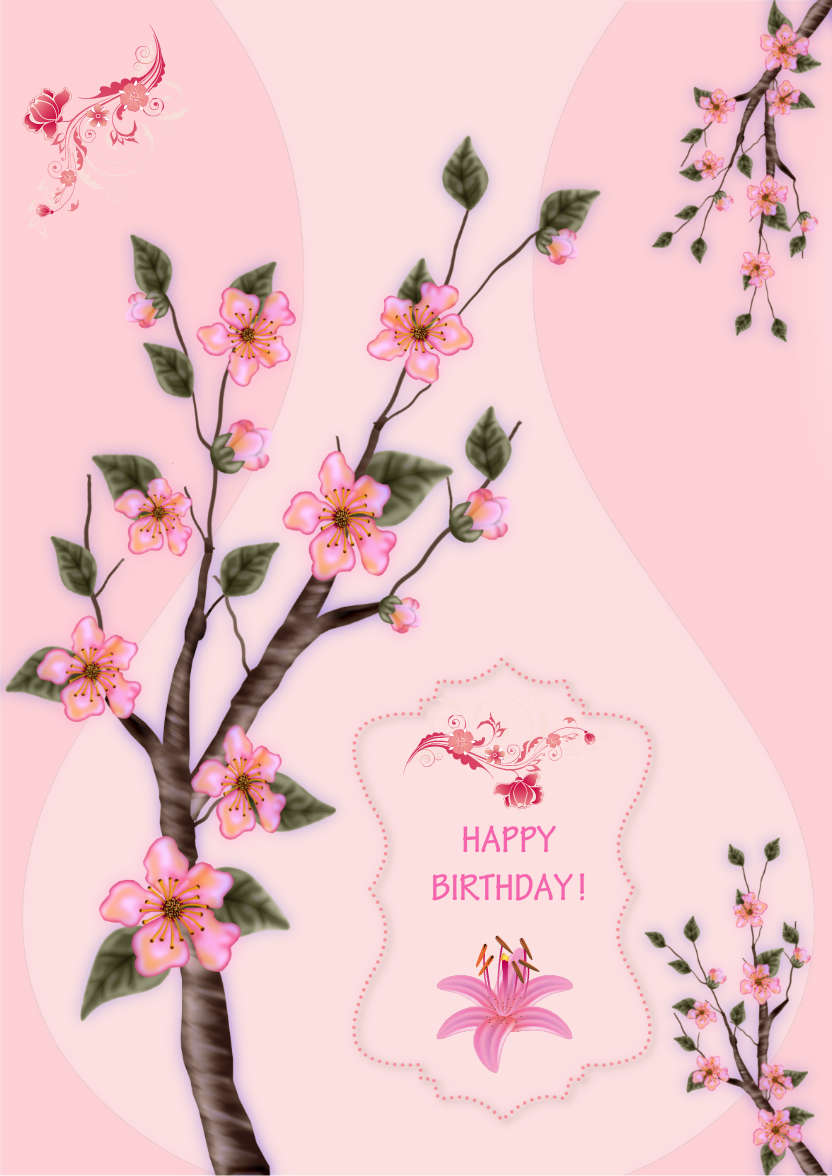 Apple Blossom - card made with Crafty Bob's Card Creator
