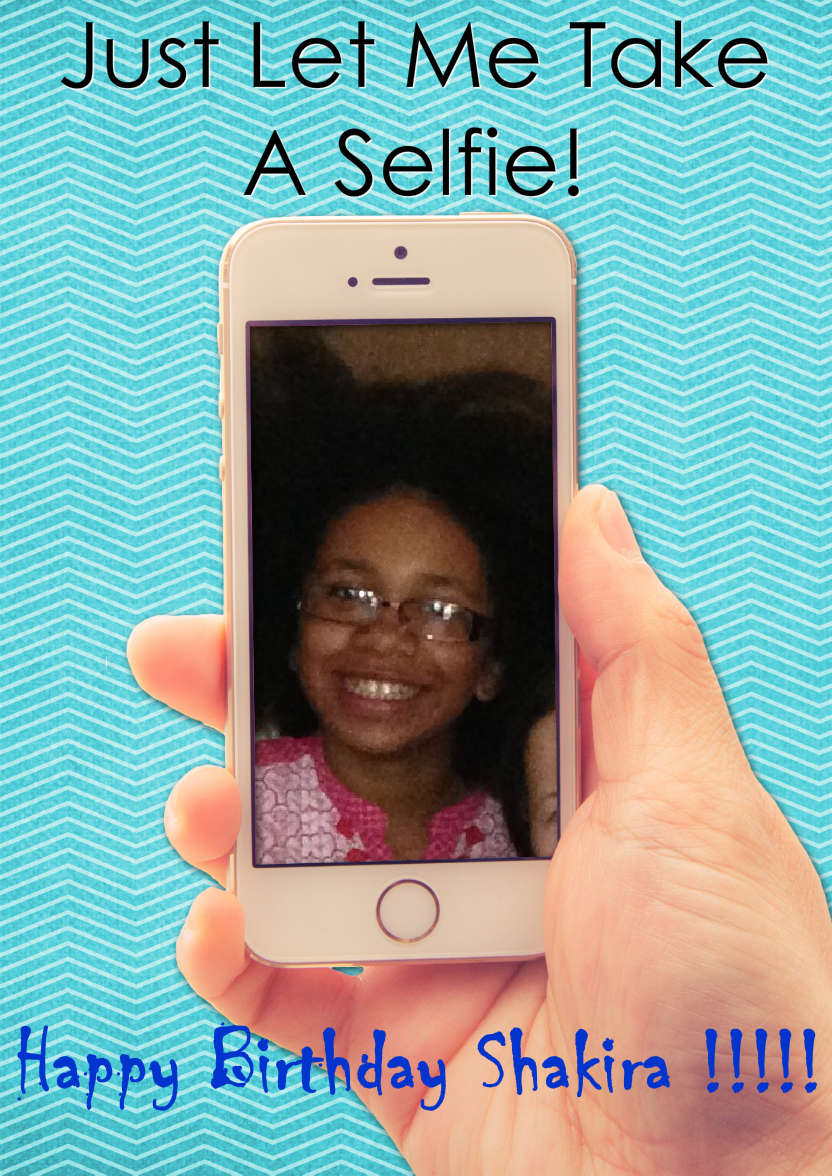 Selfie Mobile Phone Card - card made with Crafty Bob's Card Creator