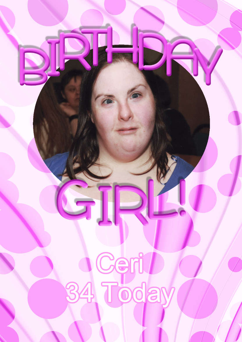 Birthday Girl Aperture Frame Card - card made with Crafty Bob's Card Creator