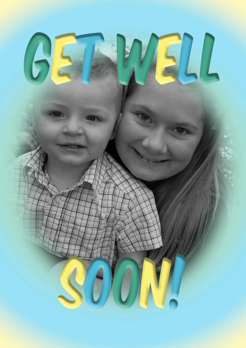 Get Well Soon Frame Photo Card - card made with Crafty Bob's Card Creator