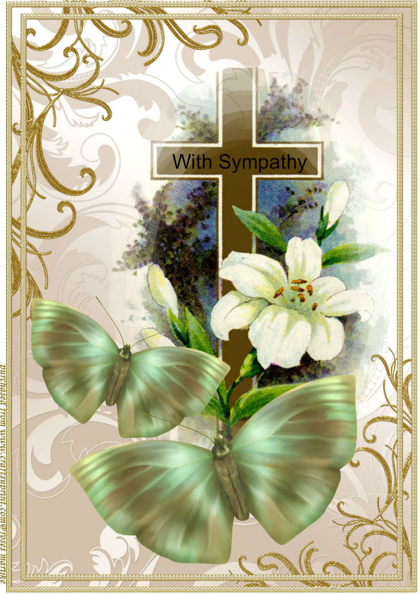 Sympathy - card made with Crafty Bob's Card Creator