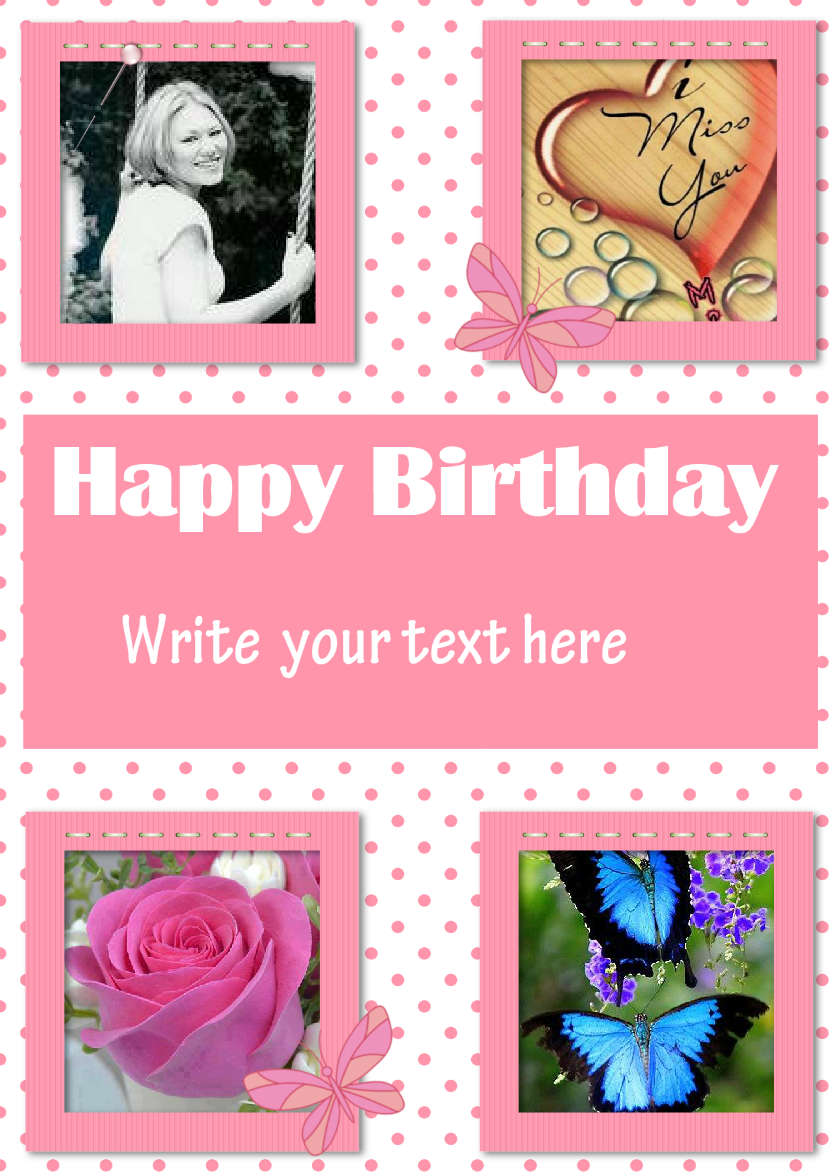 Birthday Picture Fun - card made with Crafty Bob's Card Creator