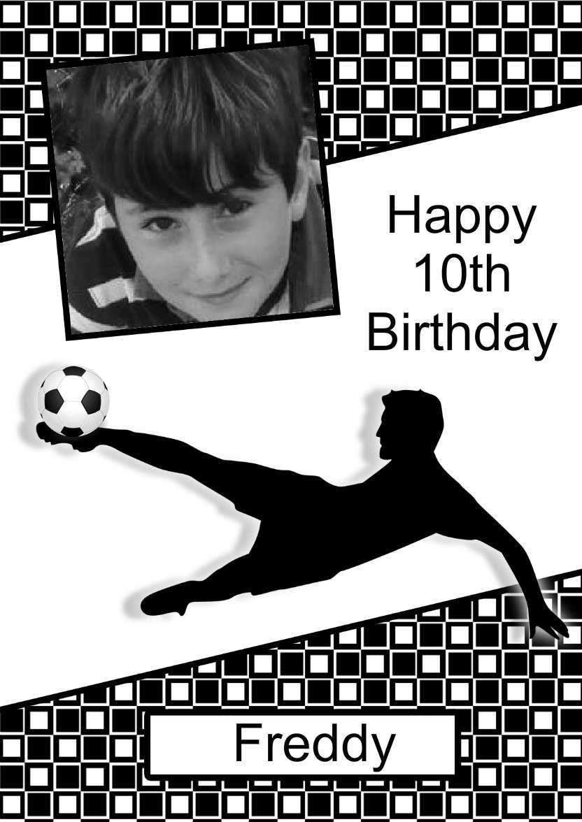 No.1 Football Fan Aperture Card - card made with Crafty Bob's Card Creator
