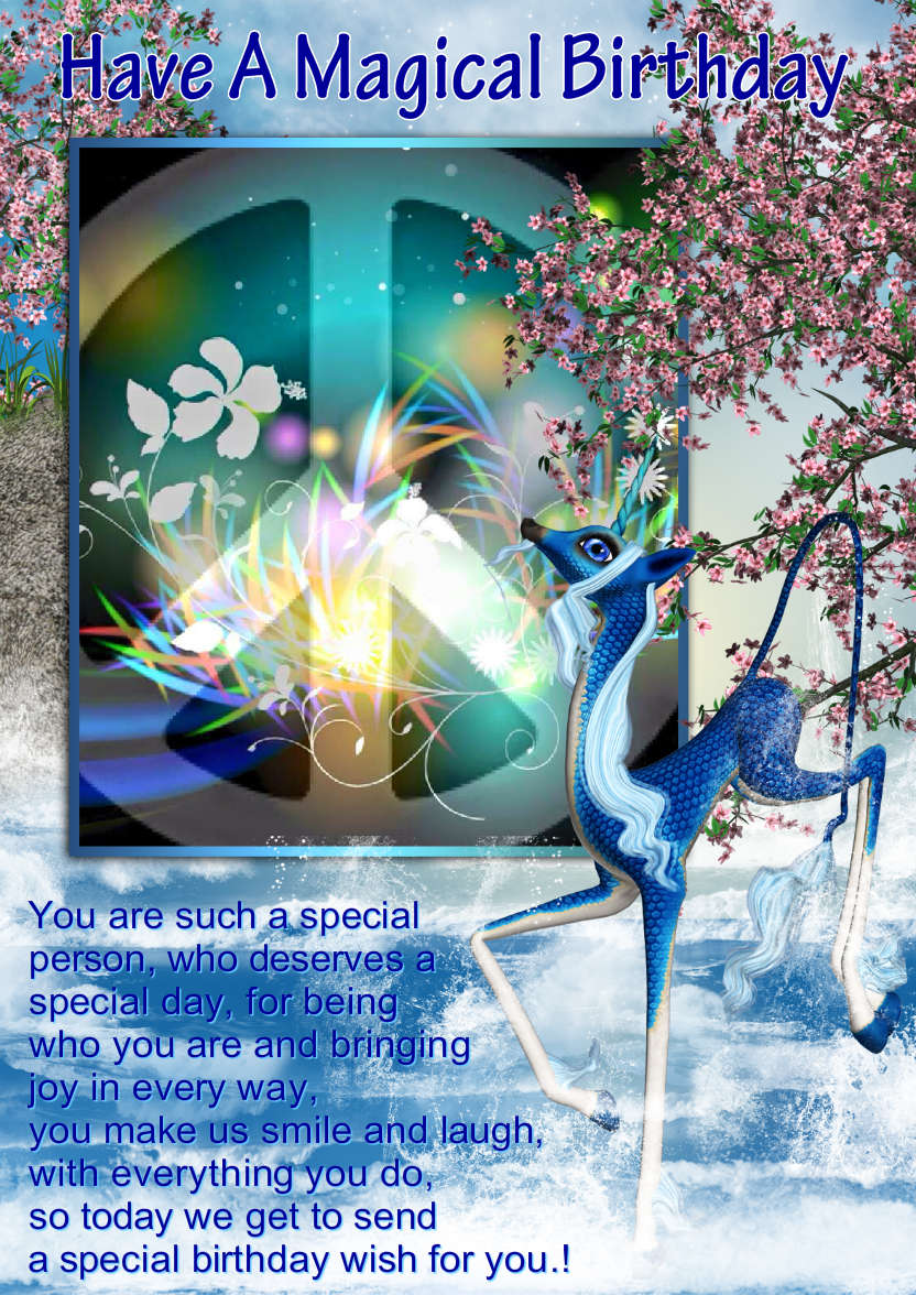 Water Unicorn Fantasy Custom Photo Card - card made with Crafty Bob's Card Creator