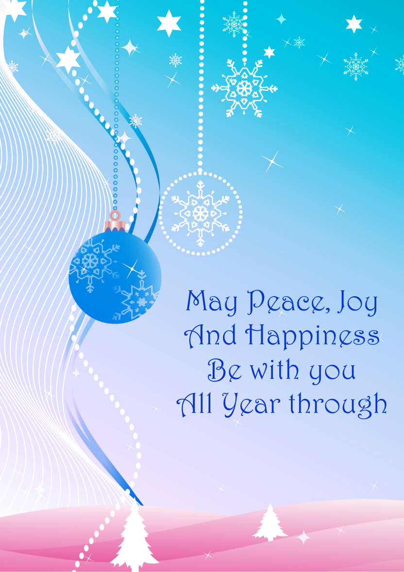 Christmas Sunset Decorative Card Front - card made with Crafty Bob's Card Creator