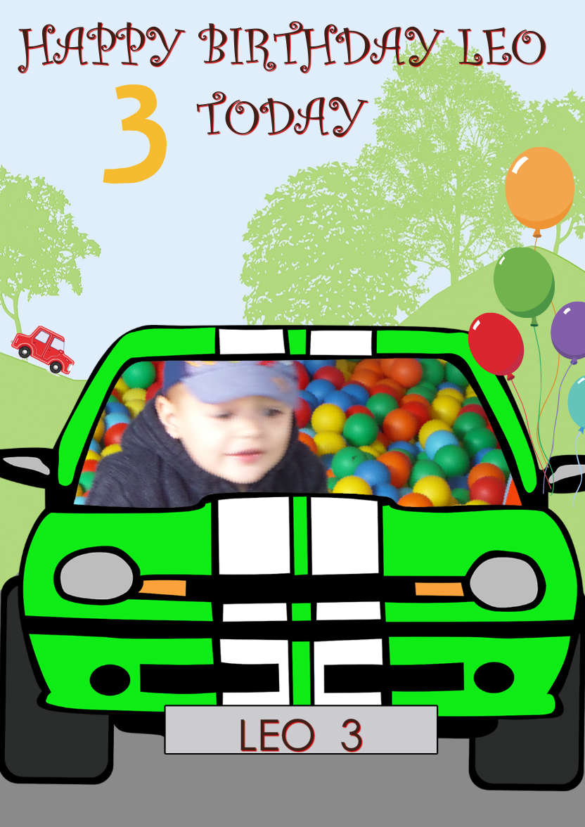 Boy Racer - card made with Crafty Bob's Card Creator