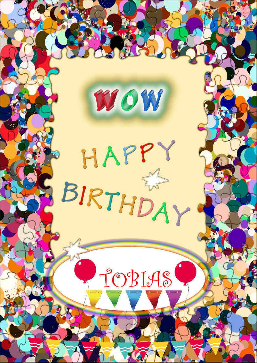 Crazy Dots Puzzle One - card made with Crafty Bob's Card Creator