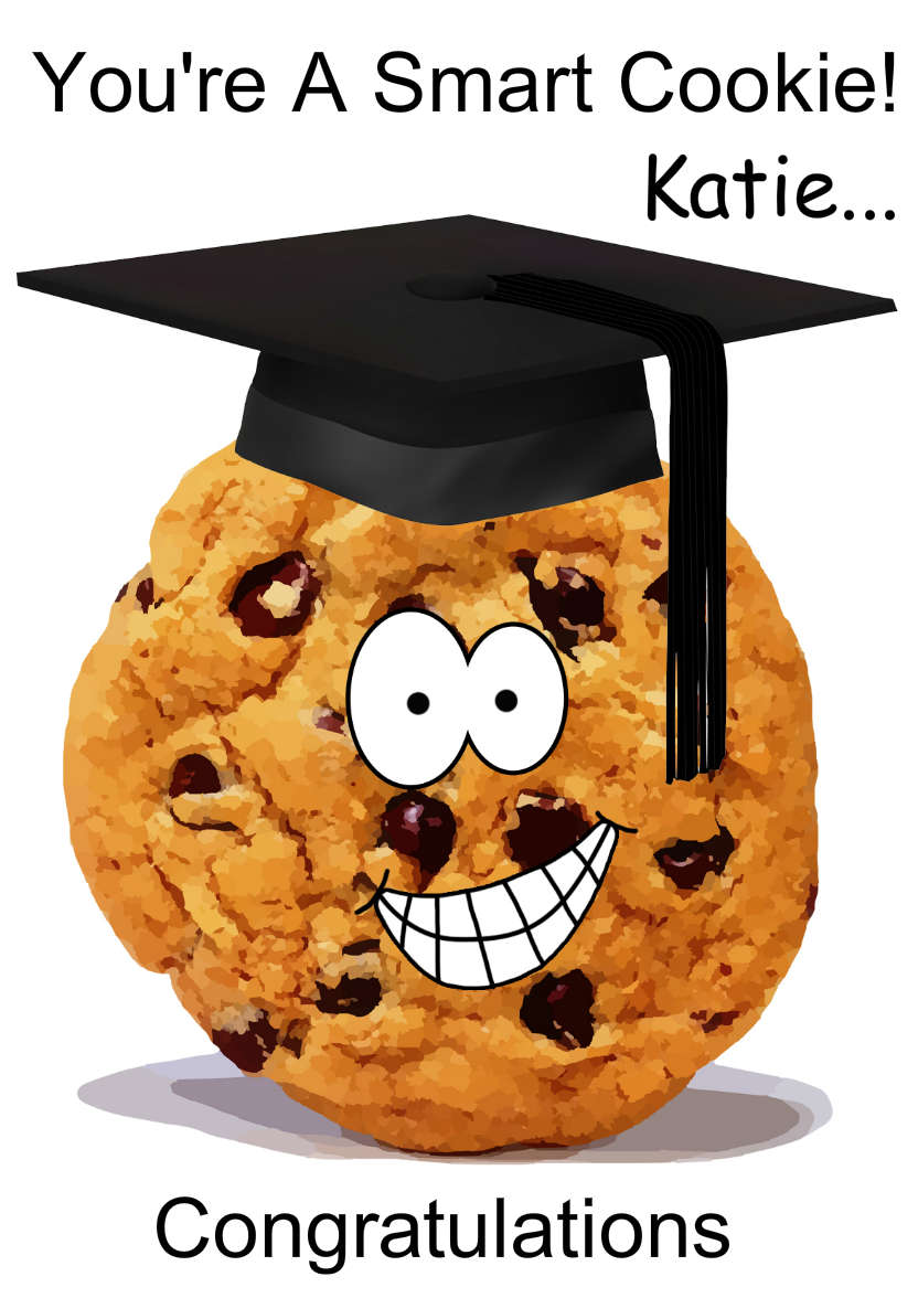 Smart Cookie Graduation Card - card made with Crafty Bob's Card Creator