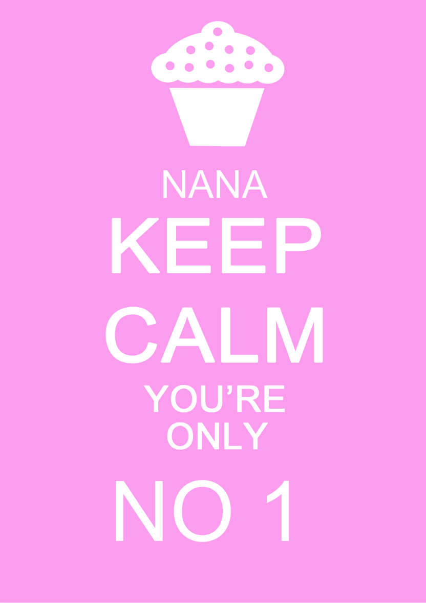 Keep Calm You're Only -  Pink - card made with Crafty Bob's Card Creator