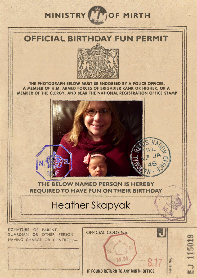 Birthday Fun Permit - card made with Crafty Bob's Card Creator