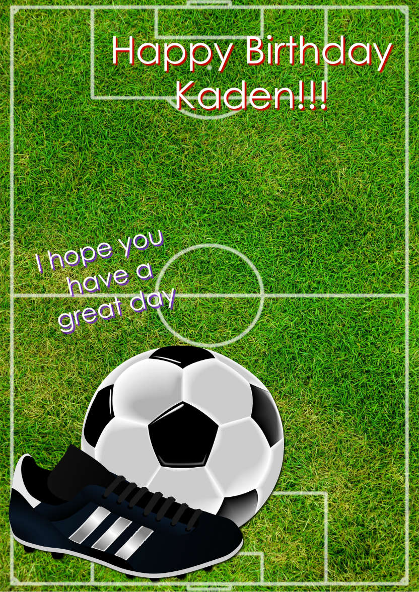 Football Pitch Card - card made with Crafty Bob's Card Creator