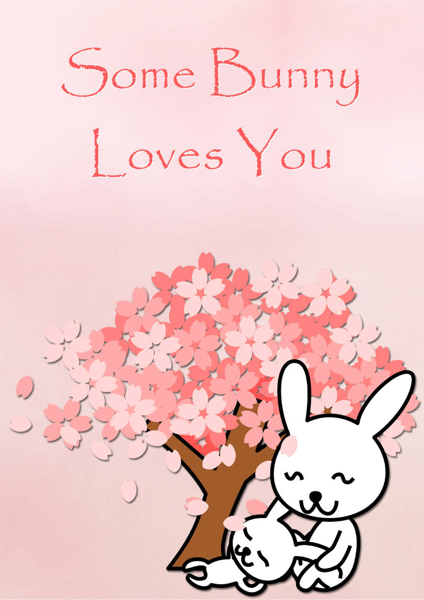 Some Bunny Loves You - card made with Crafty Bob's Card Creator