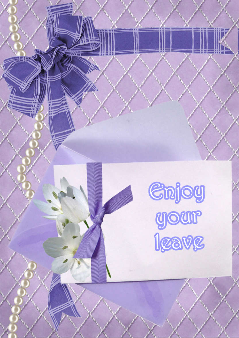 Lavendar Envelope Flower Card - card made with Crafty Bob's Card Creator