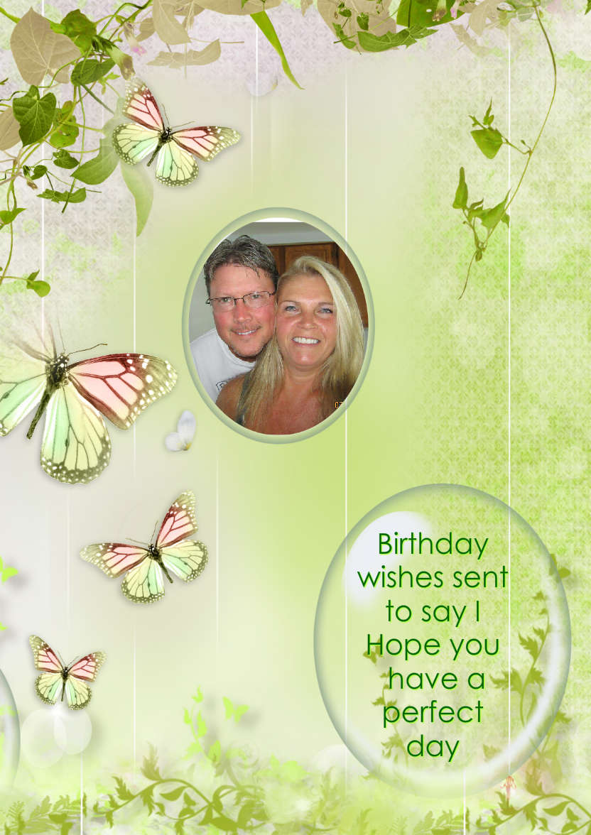 Butterfly Greeting Card - card made with Crafty Bob's Card Creator