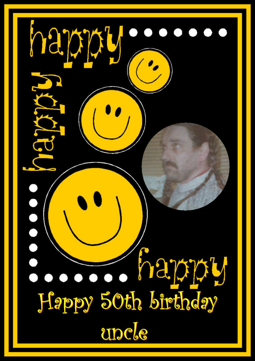 Happy Happy Happy Card Front - card made with Crafty Bob's Card Creator