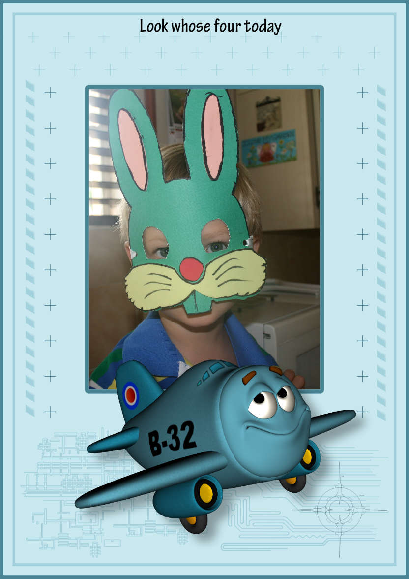 Airplane - card made with Crafty Bob's Card Creator