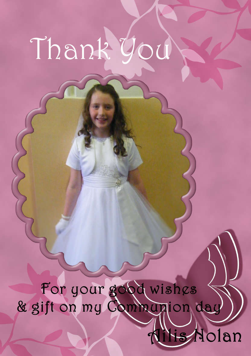 Thank You - Butterfly and Flowers - card made with Crafty Bob's Card Creator
