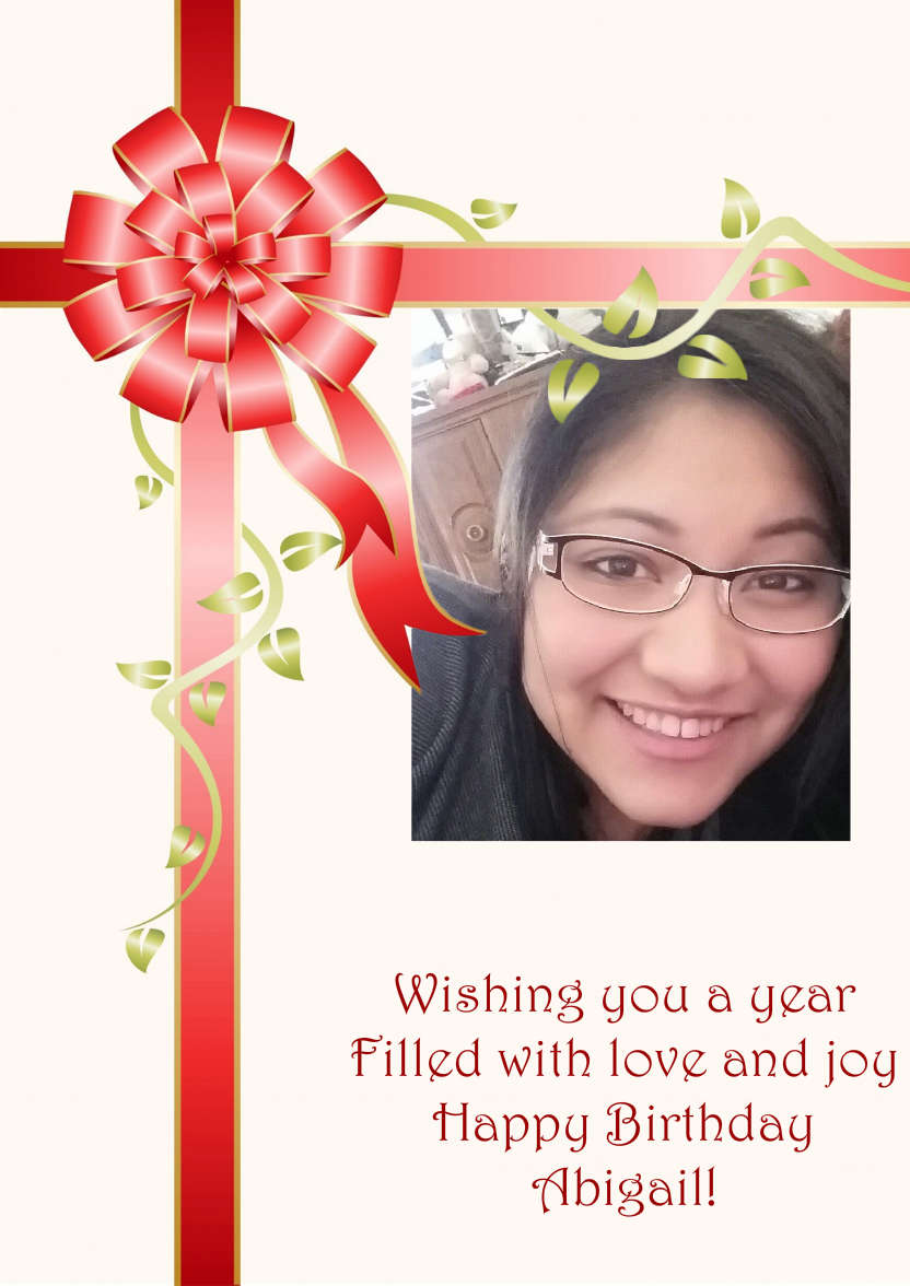 Bow and Vine Photo Card - card made with Crafty Bob's Card Creator