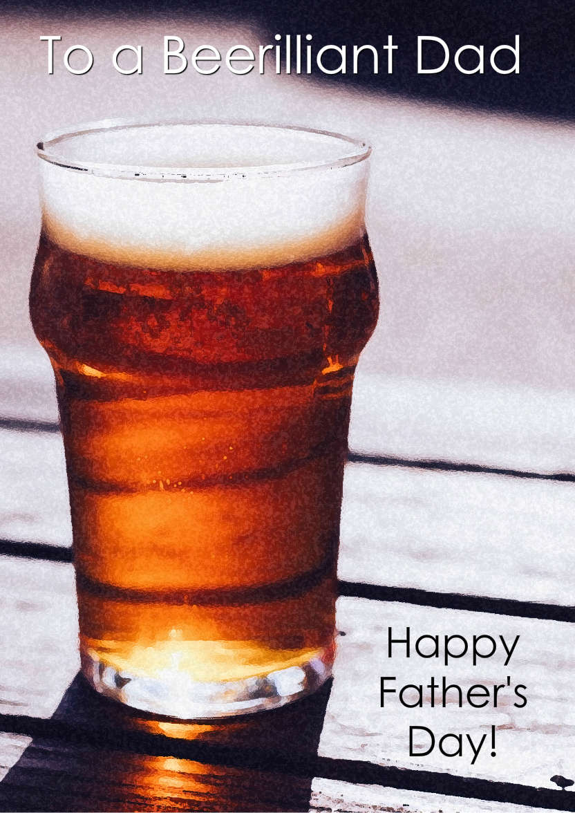 Mine's a Pint Any Occasion Card - card made with Crafty Bob's Card Creator