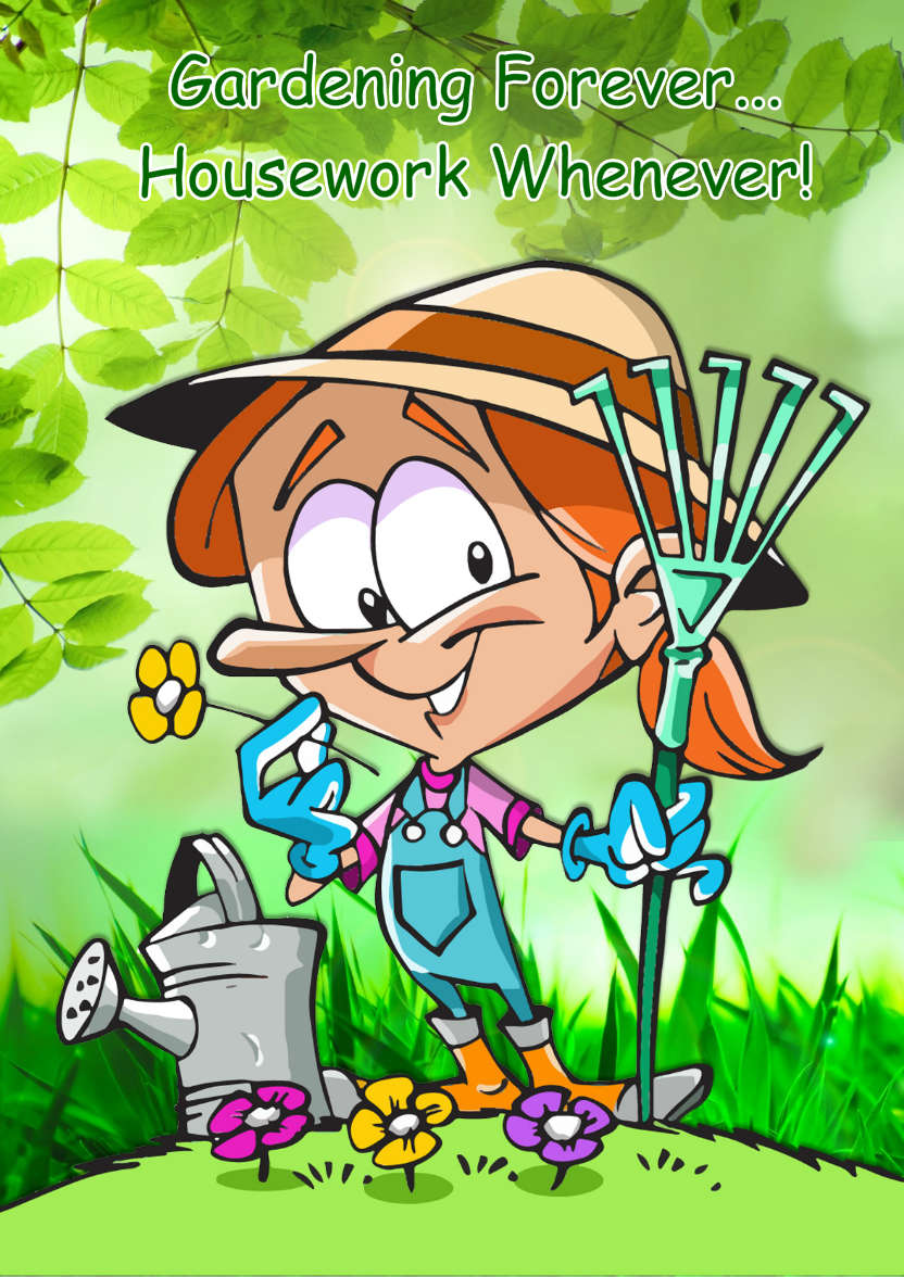 Gardening Forever Card - card made with Crafty Bob's Card Creator
