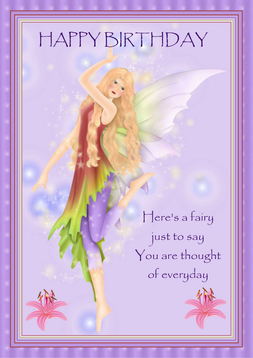 Fairy Dance - card made with Crafty Bob's Card Creator
