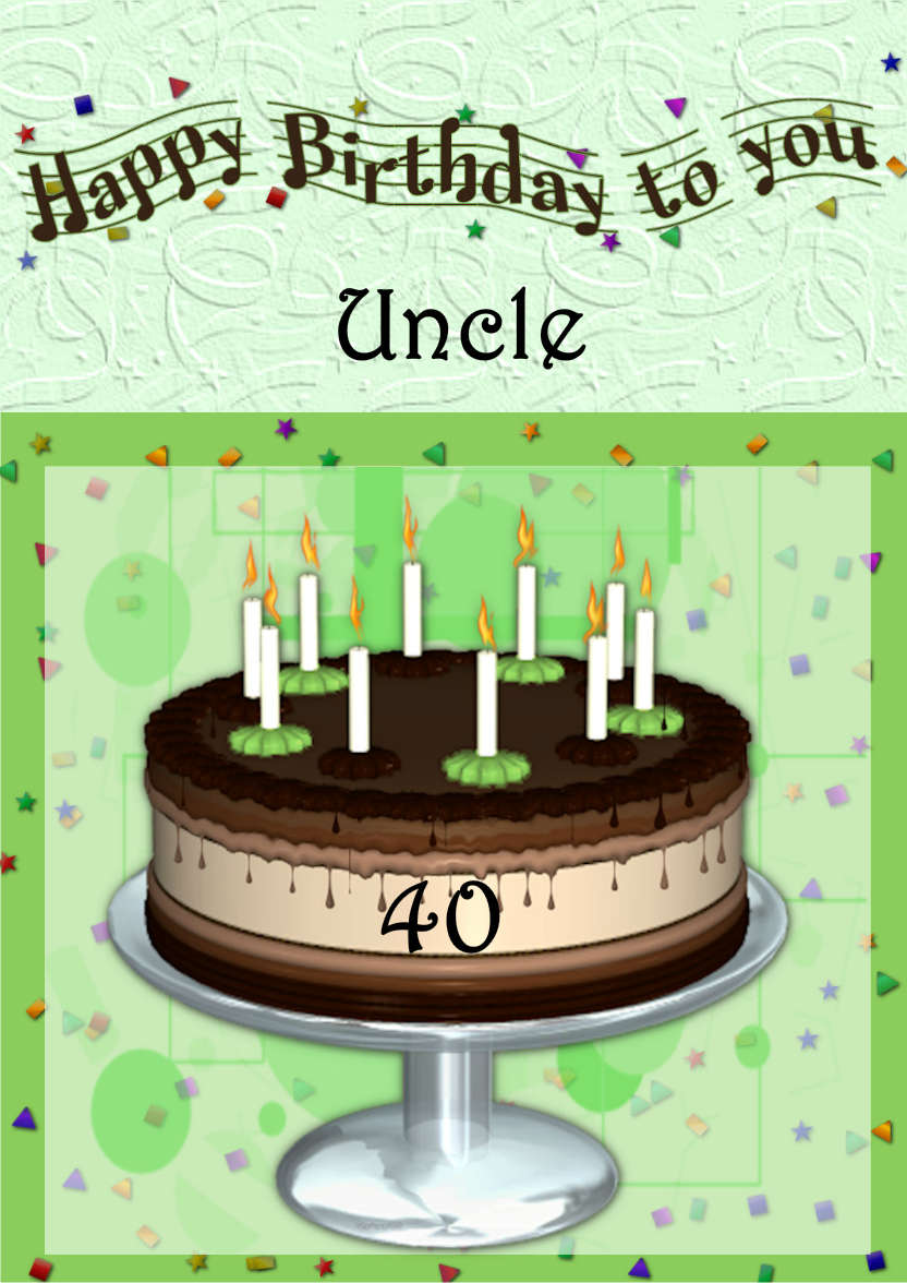 Choc Mint Birthday Cake - card made with Crafty Bob's Card Creator