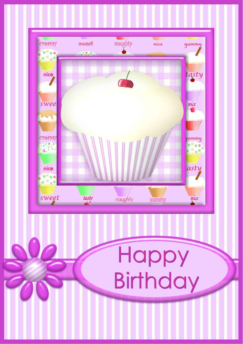 Cupcake - card made with Crafty Bob's Card Creator