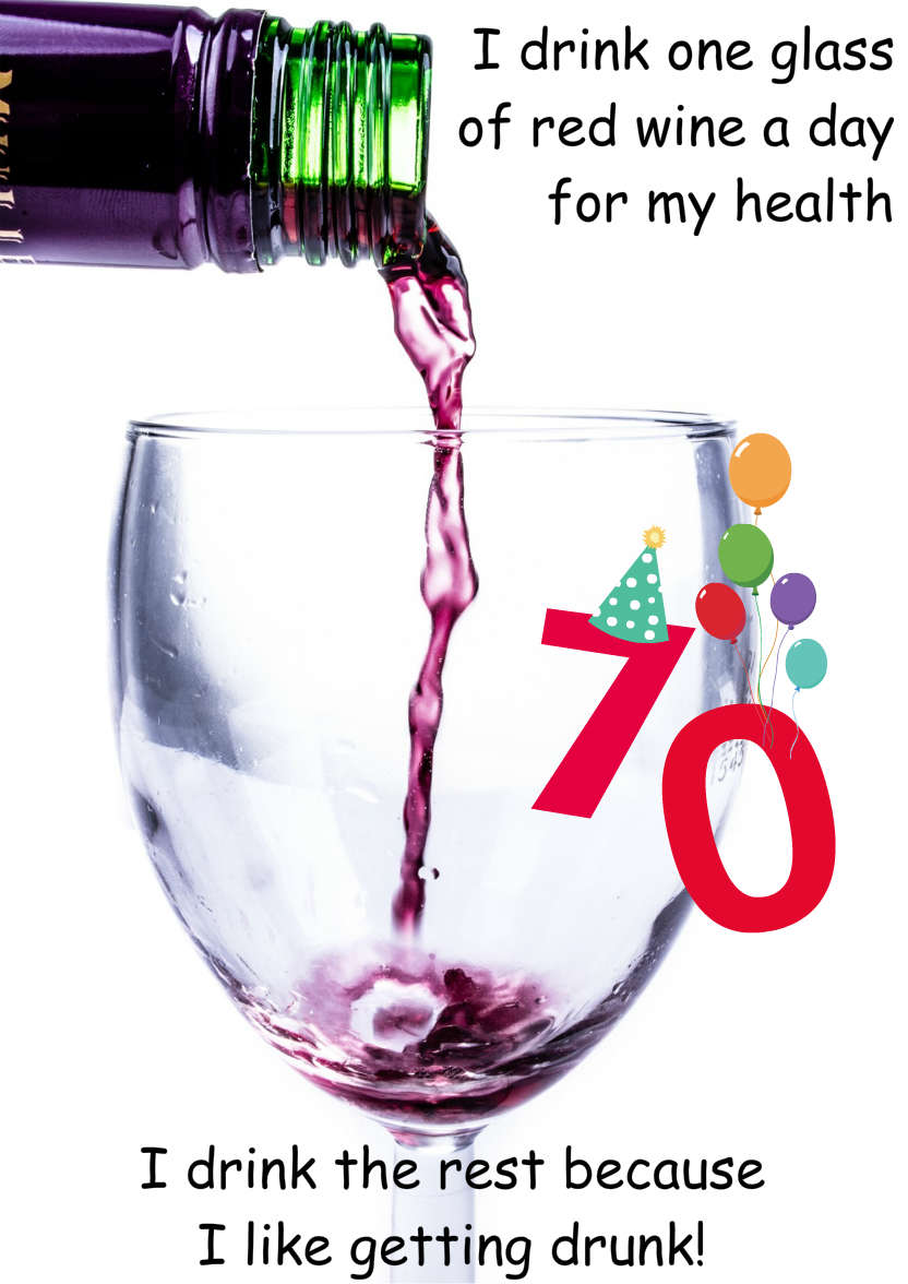 Red Wine Card Front - card made with Crafty Bob's Card Creator