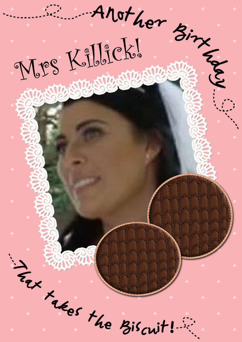 Birthday Chocolate Digestives Biscuits Photo Upload Card - card made with Crafty Bob's Card Creator