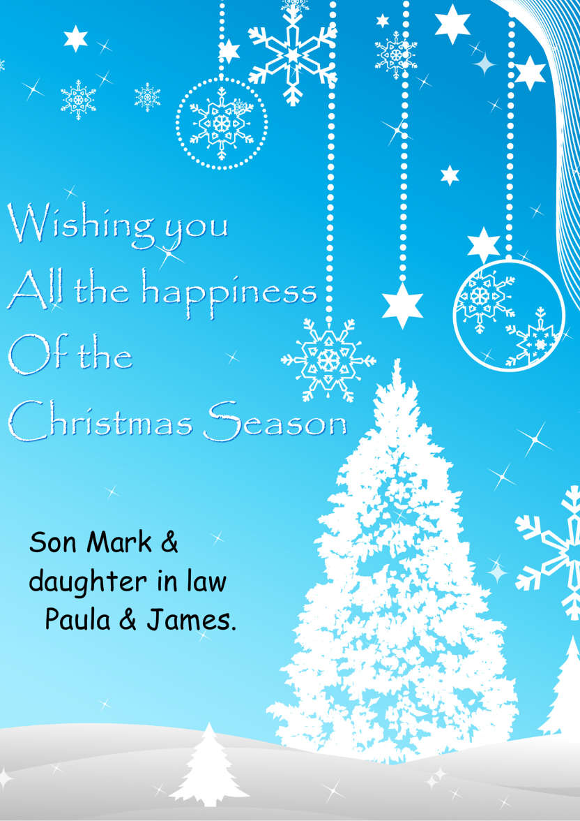 Christmas Bauble Snowscene - card made with Crafty Bob's Card Creator