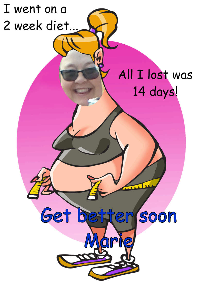 Bad Diet Humorous Aperture Card Front - card made with Crafty Bob's Card Creator