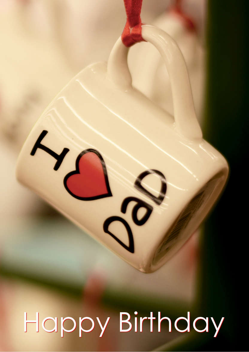 I Love Dad Cup Card - card made with Crafty Bob's Card Creator