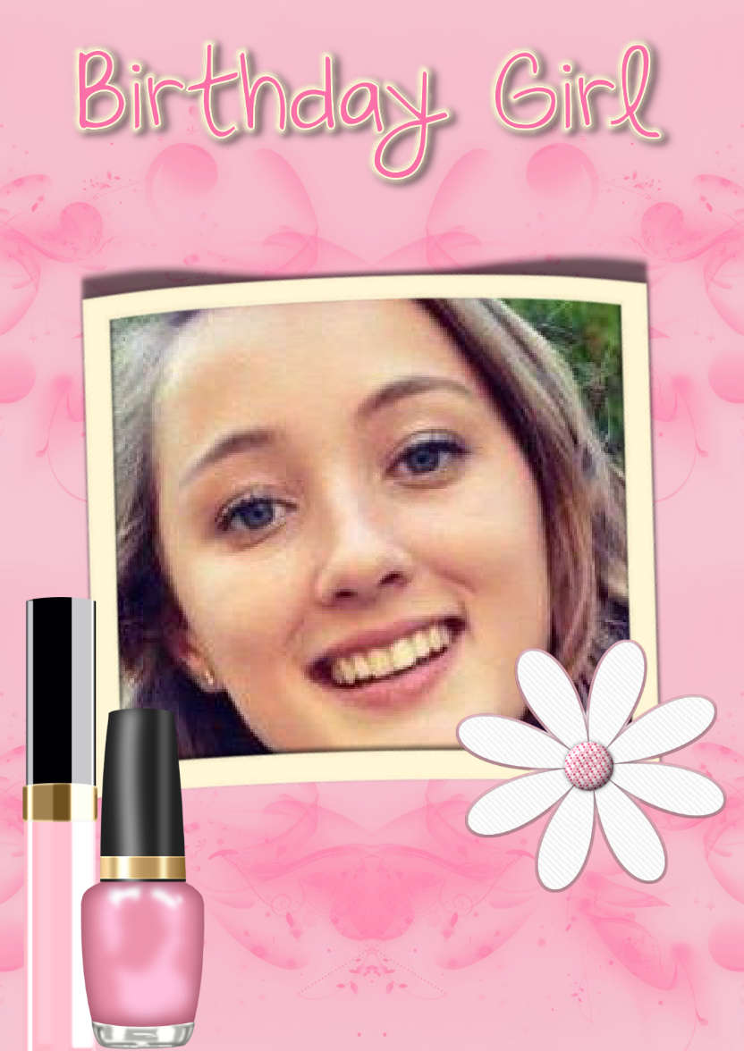 Birthday Girly Girl - card made with Crafty Bob's Card Creator