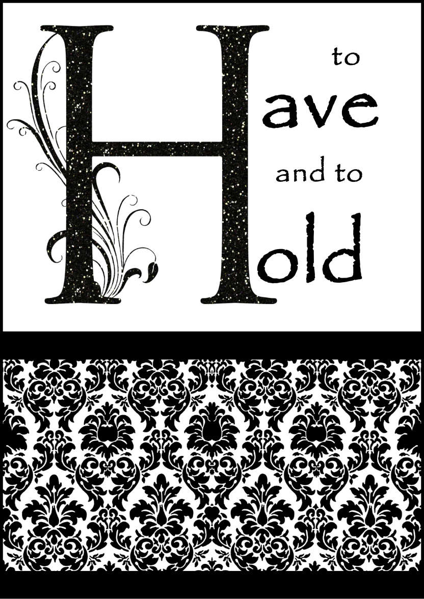 Damask Monogram Letter H Card - card made with Crafty Bob's Card Creator