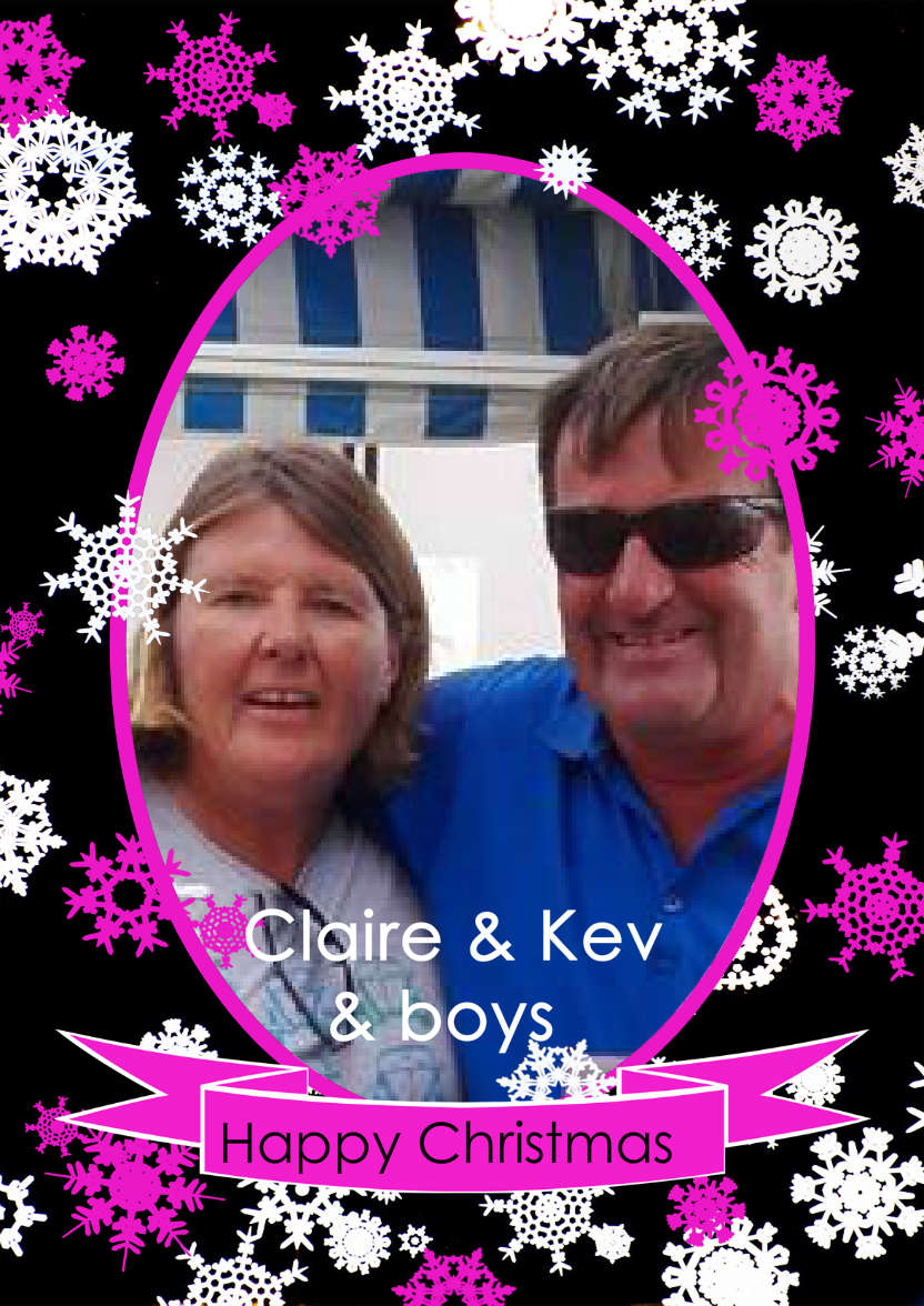 Black, White and Pink Snowflake Frame - card made with Crafty Bob's Card Creator
