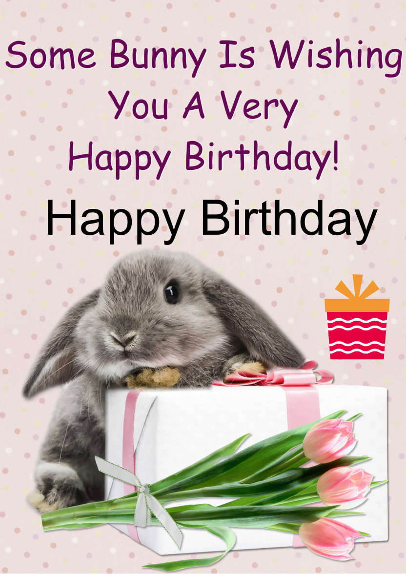 Some Bunny Birthday - card made with Crafty Bob's Card Creator