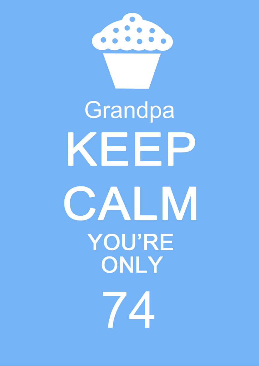 Keep Calm You're Only -  Blue - card made with Crafty Bob's Card Creator